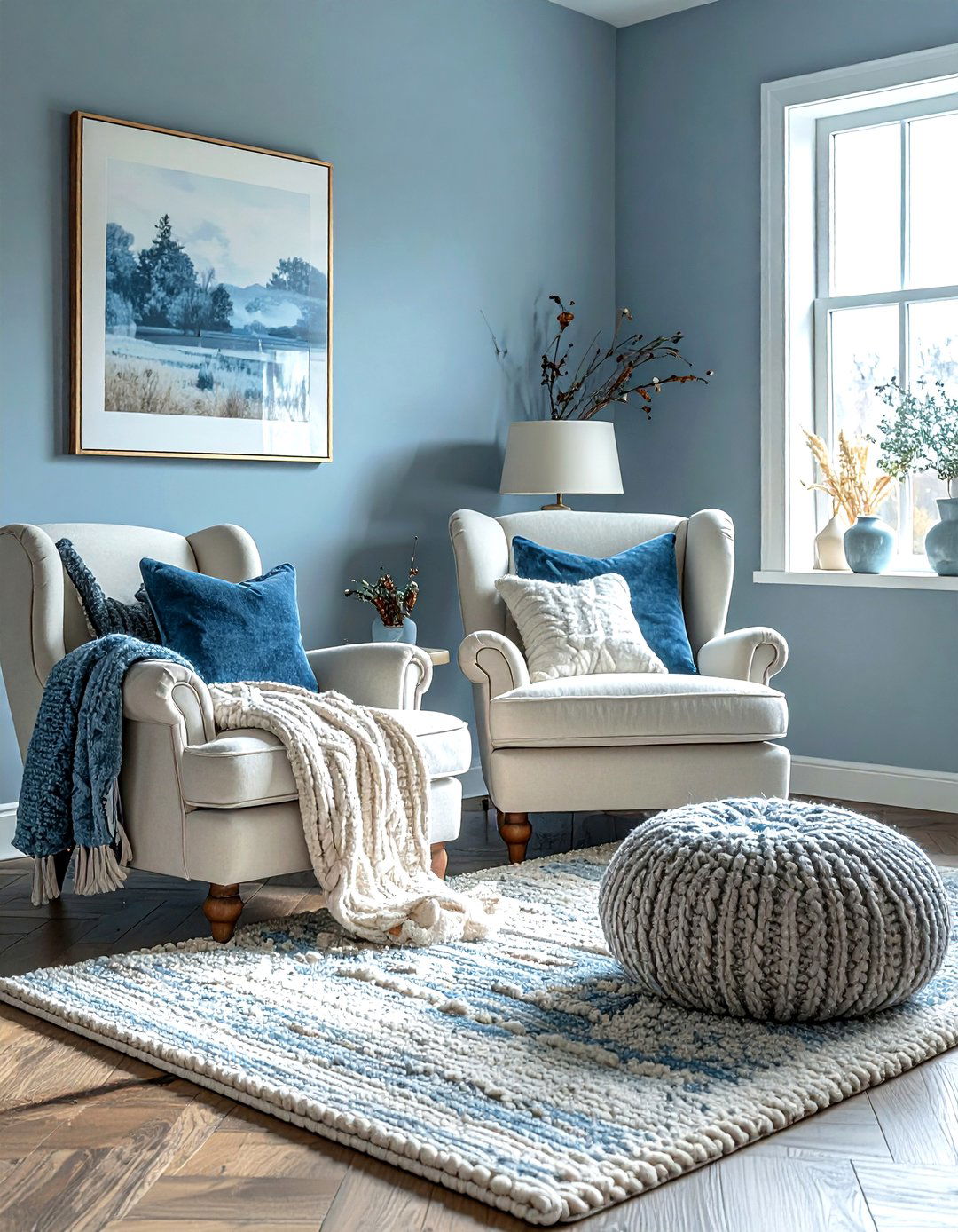 Dusty Blue Living Room - 30 living room blue walls