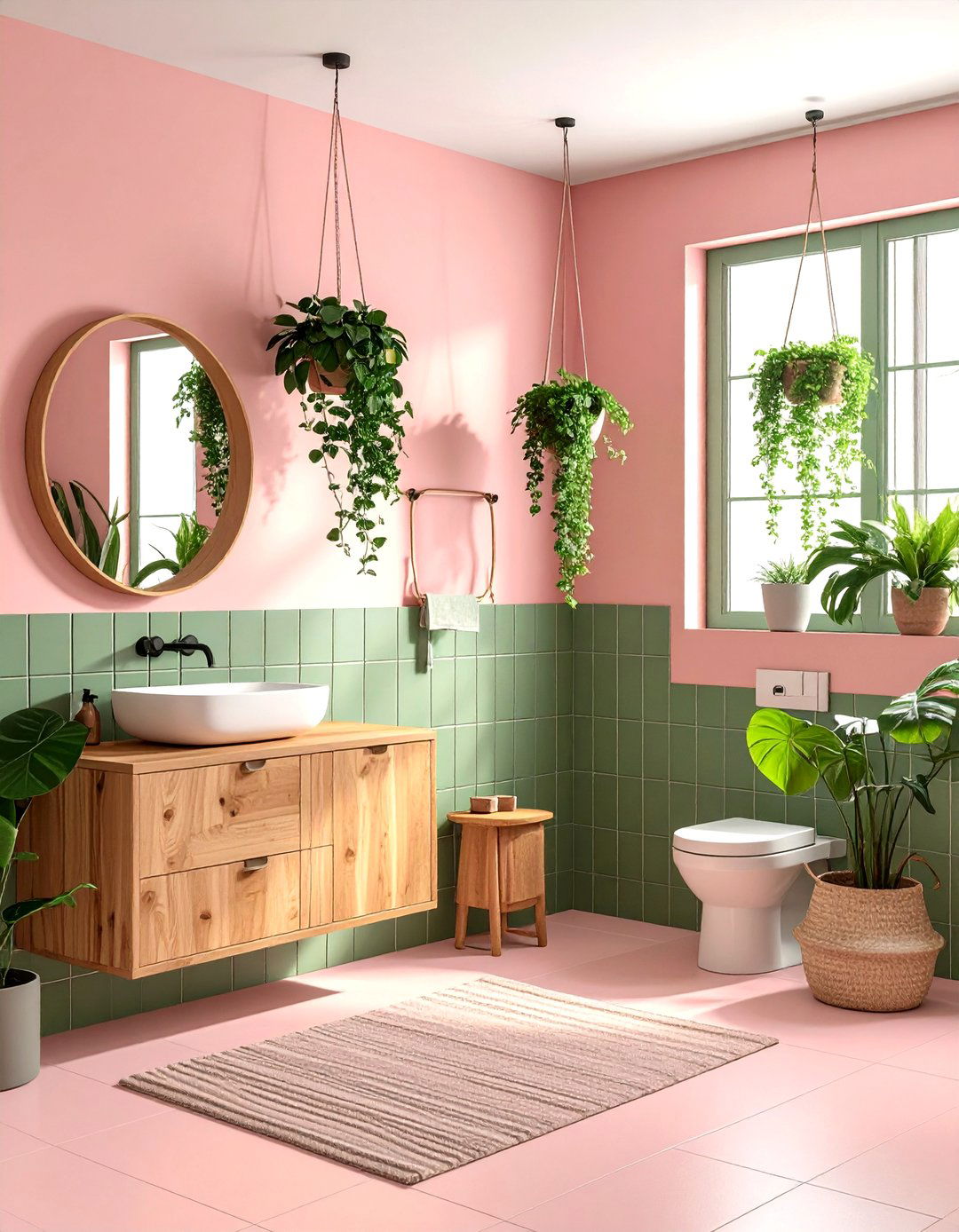 Dusty Pink And Green Bathroom - 30 dusty pink bathroom ideas
