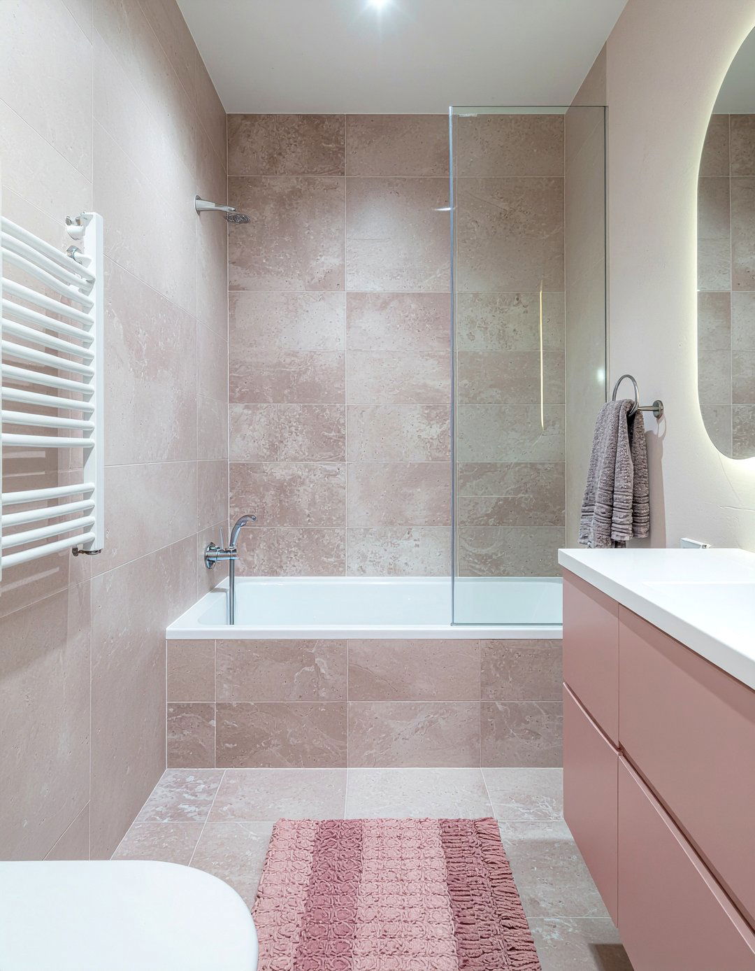 Dusty Rose Bathroom - 30 monochromatic bathroom ideas