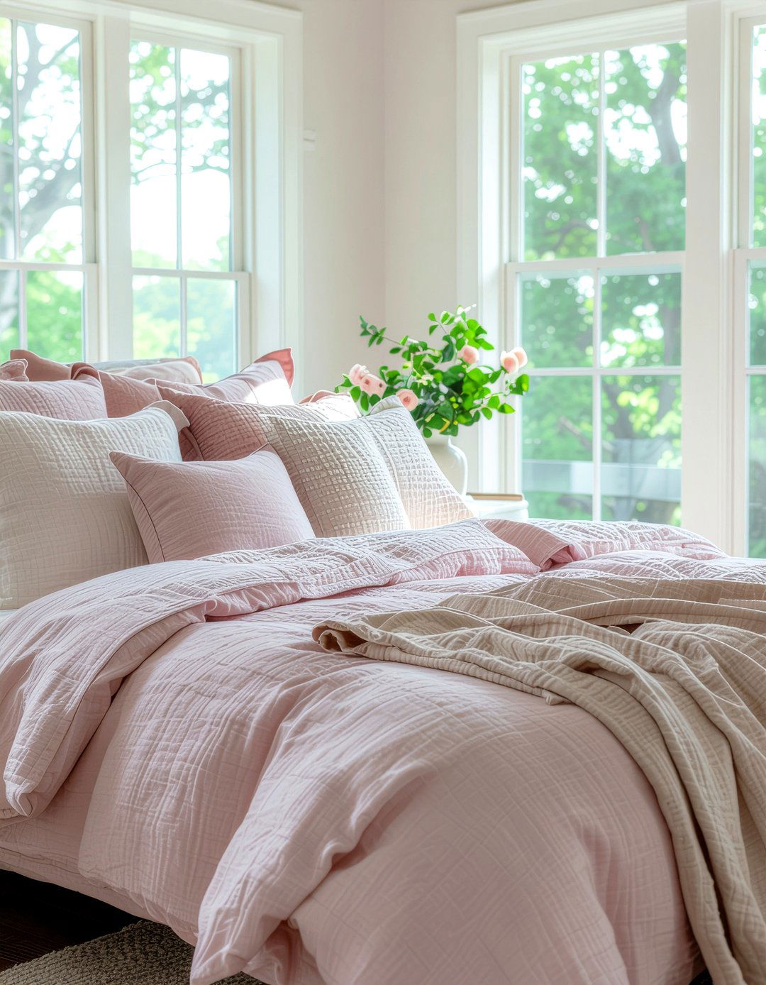 Dusty Rose Bedding - 30 rose bedroom ideas