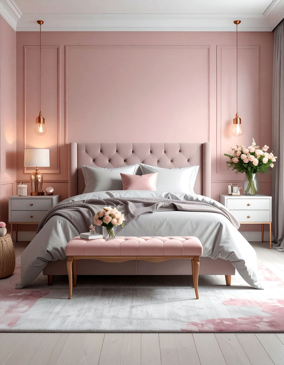 Dusty Rose Bedroom - 30 bedroom paint color ideas