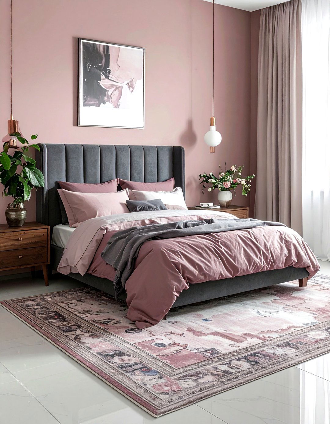Dusty Rose Bedroom - 30 pink bedroom ideas