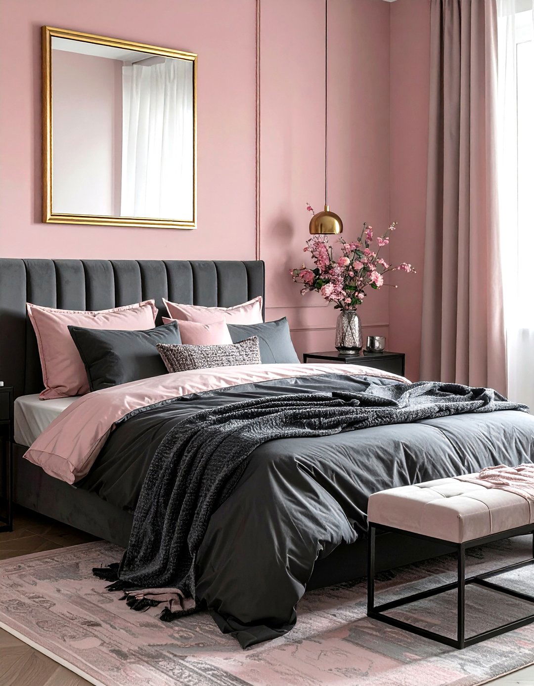 Dusty Rose Bedroom Wall - 30 accent wall paint ideas
