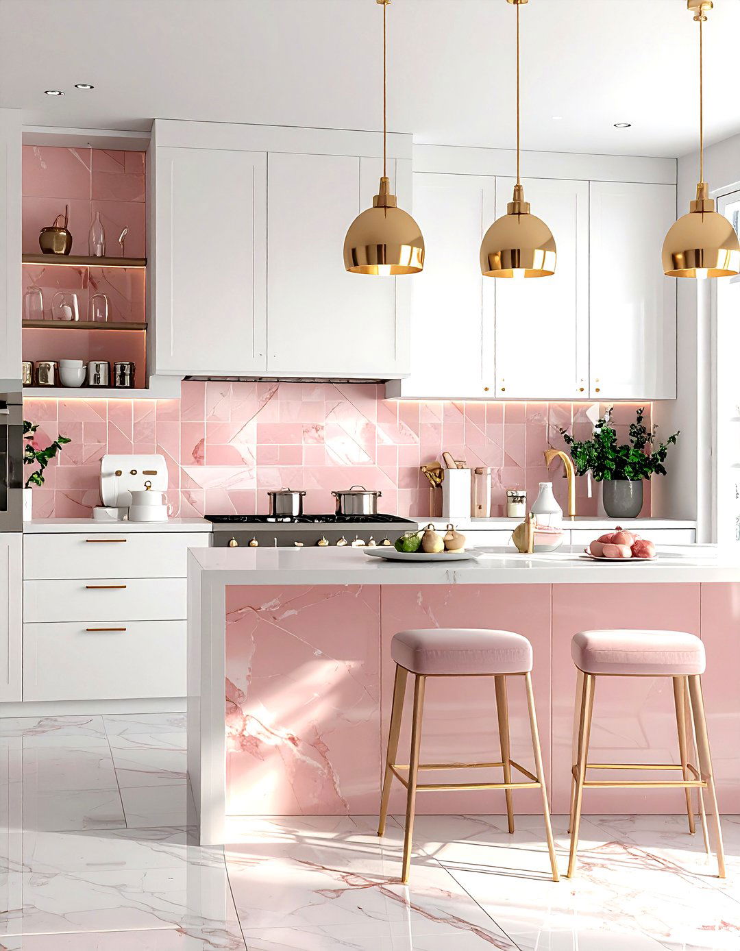Dusty Rose Kitchen Accents - 30 kitchen accent color ideas