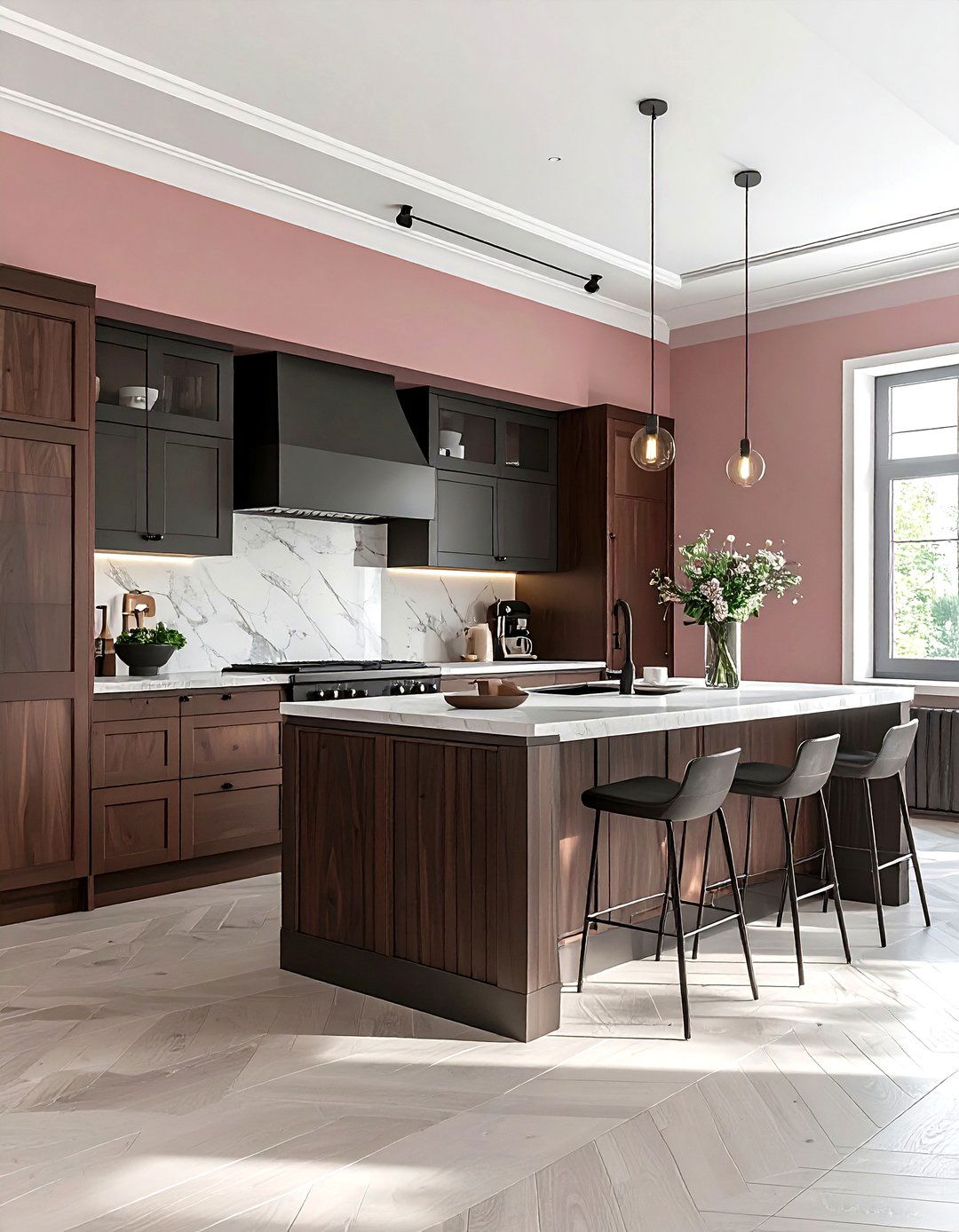 Dusty Rose Kitchen Walls - 30 pink kitchen ideas