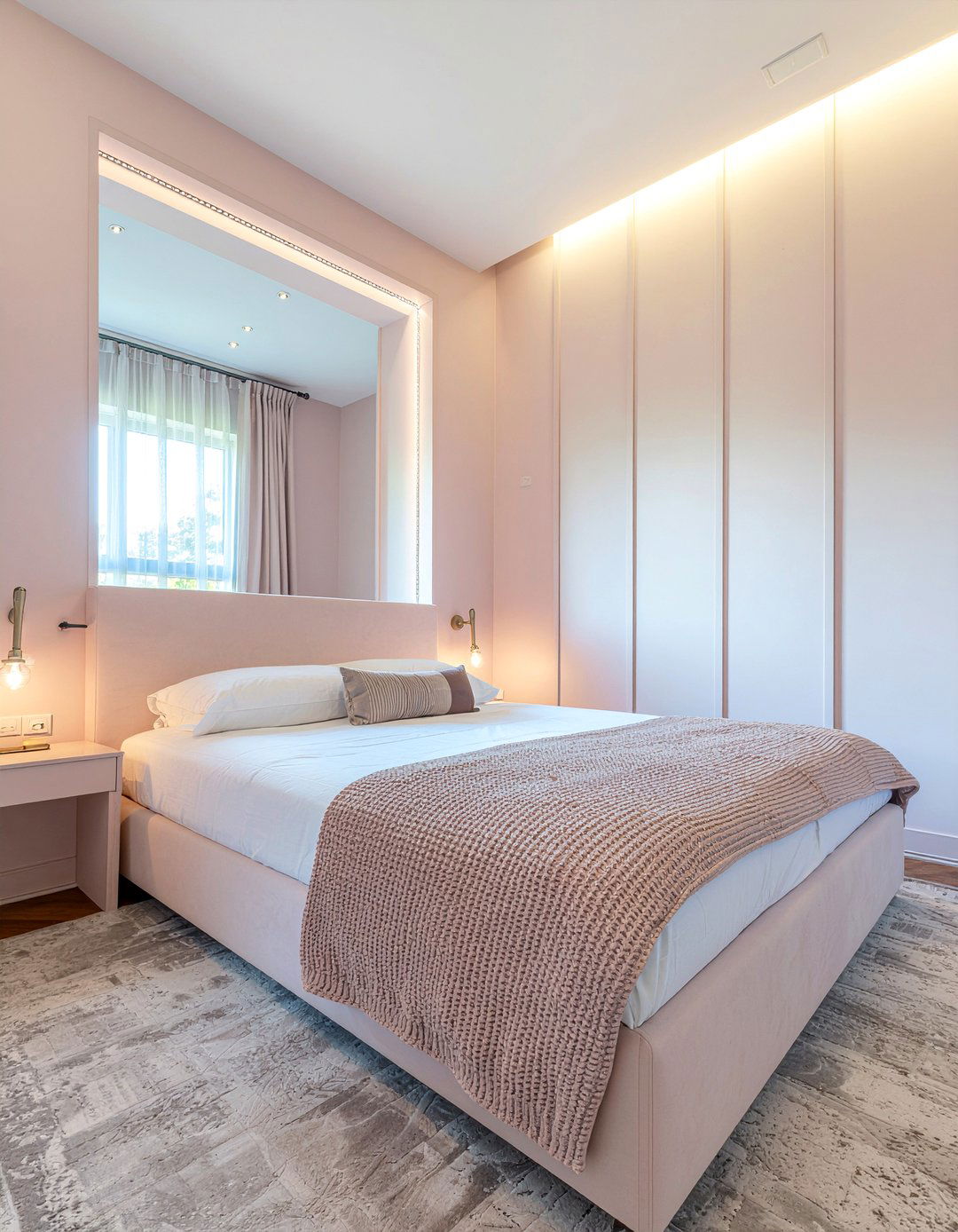 Dusty Rose Wood Paneled Bedroom - 30 dusty rose bedroom ideas