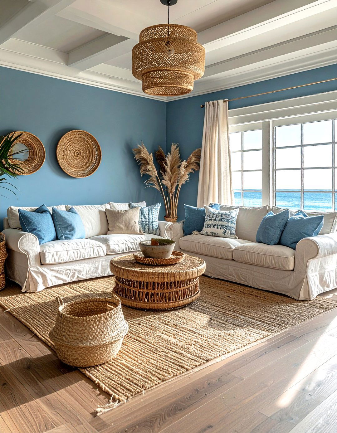 Dusty blue and beige - 30 color scheme ideas