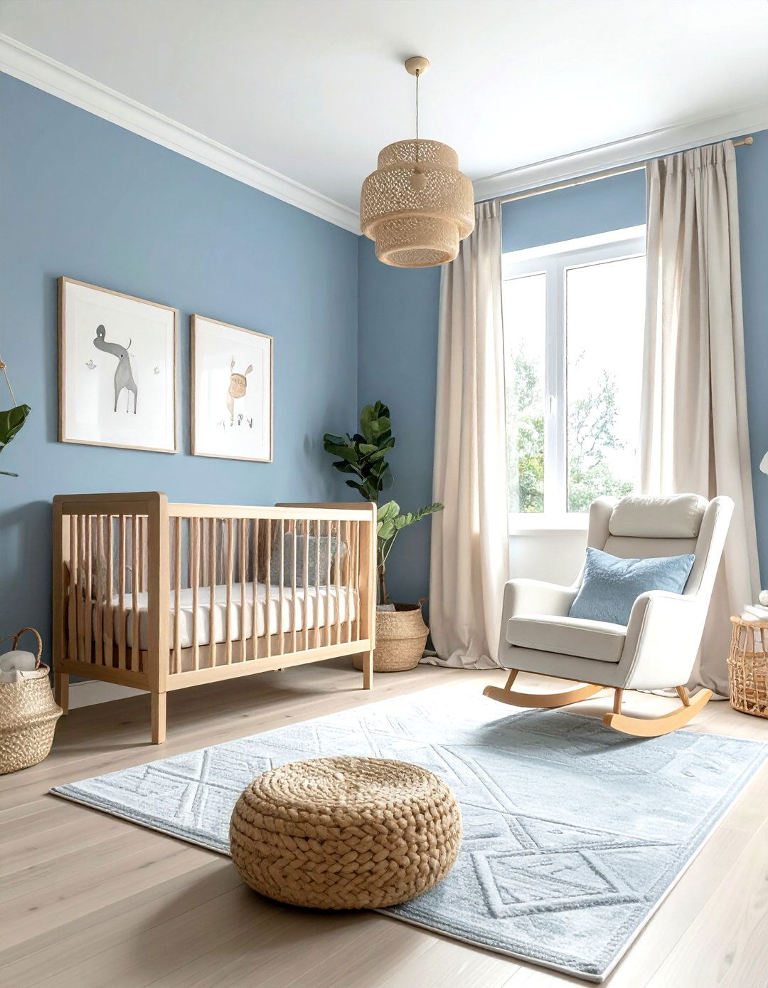 Dusty blue nursery - 30 blue paint color ideas
