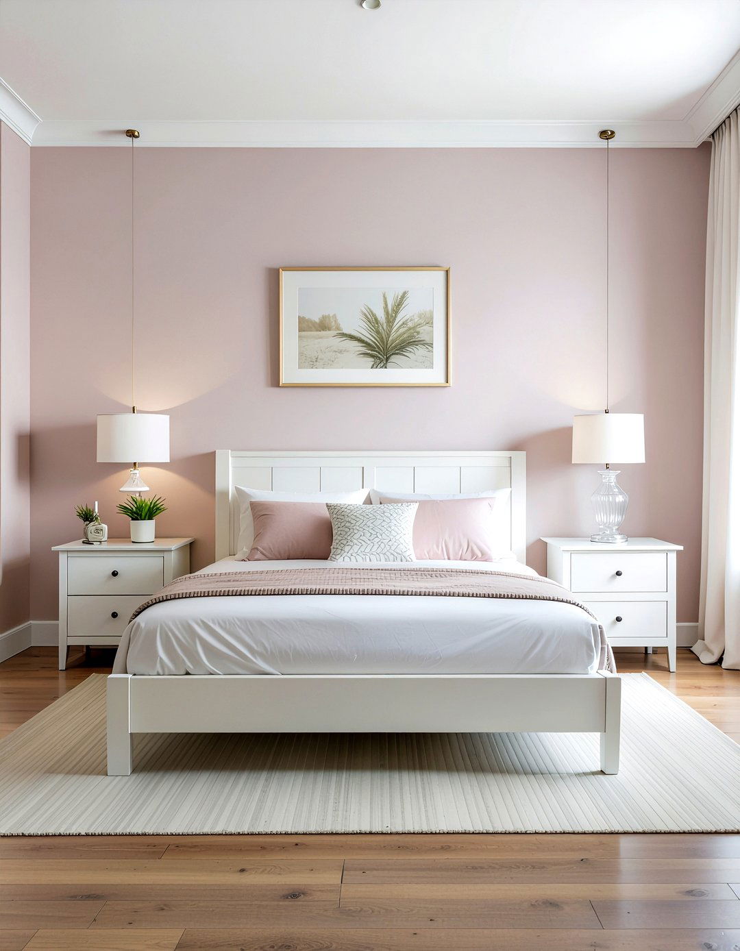 Dusty pink accent wall bedroom - 30 bedroom dusty pink walls