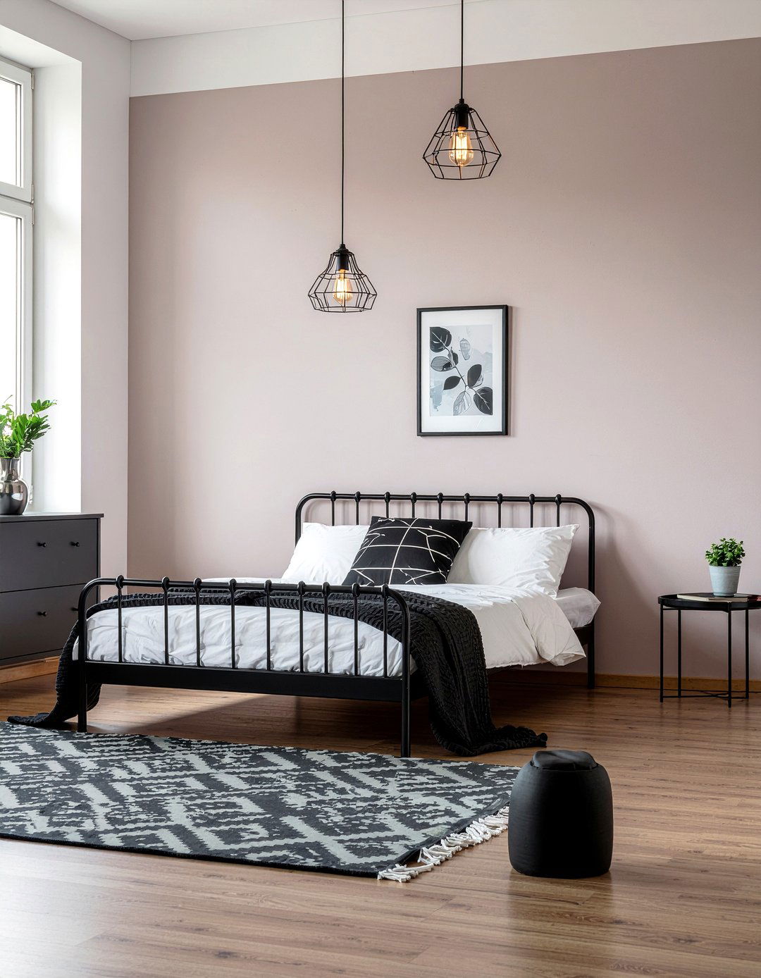 Dusty pink and black bedroom - 30 bedroom dusty pink walls