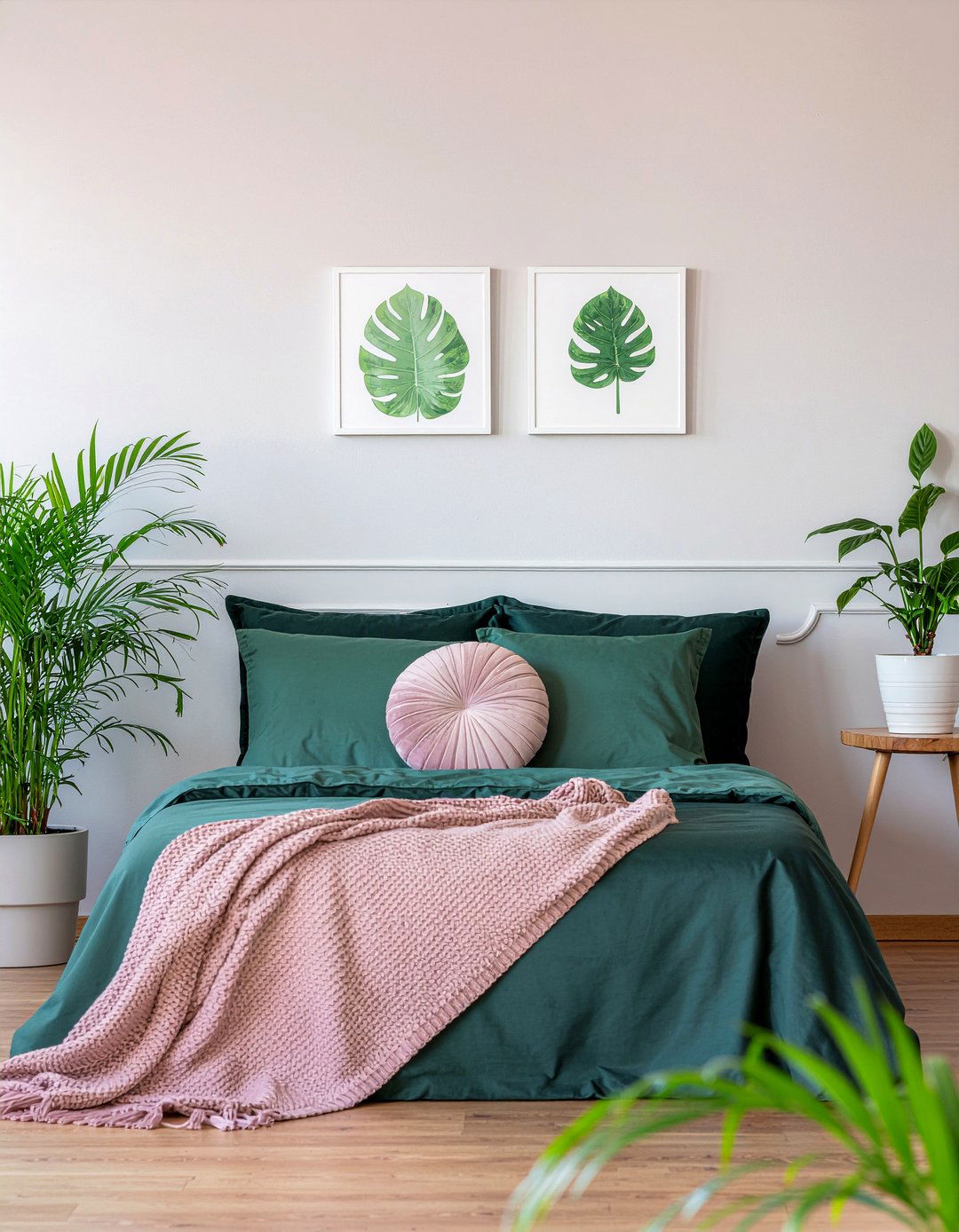 Dusty pink and green bedroom - 30 bedroom dusty pink walls