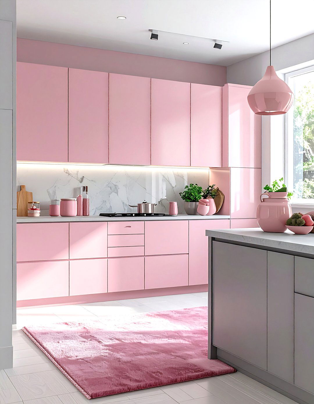 Dusty pink kitchen decor - 30 kitchen color ideas