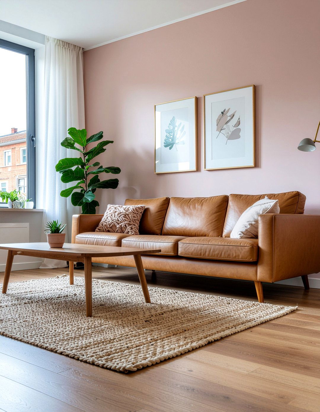 Dusty rose living room - 30 living room pink walls