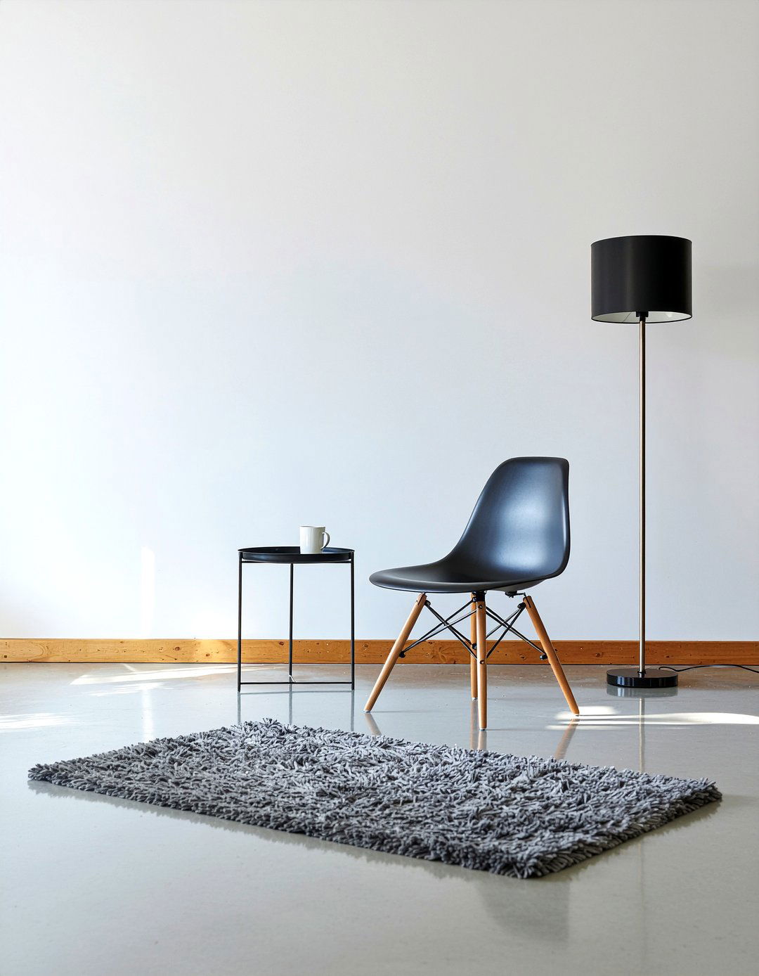 Eames chair concrete floor - 30 living room Eames chair ideas