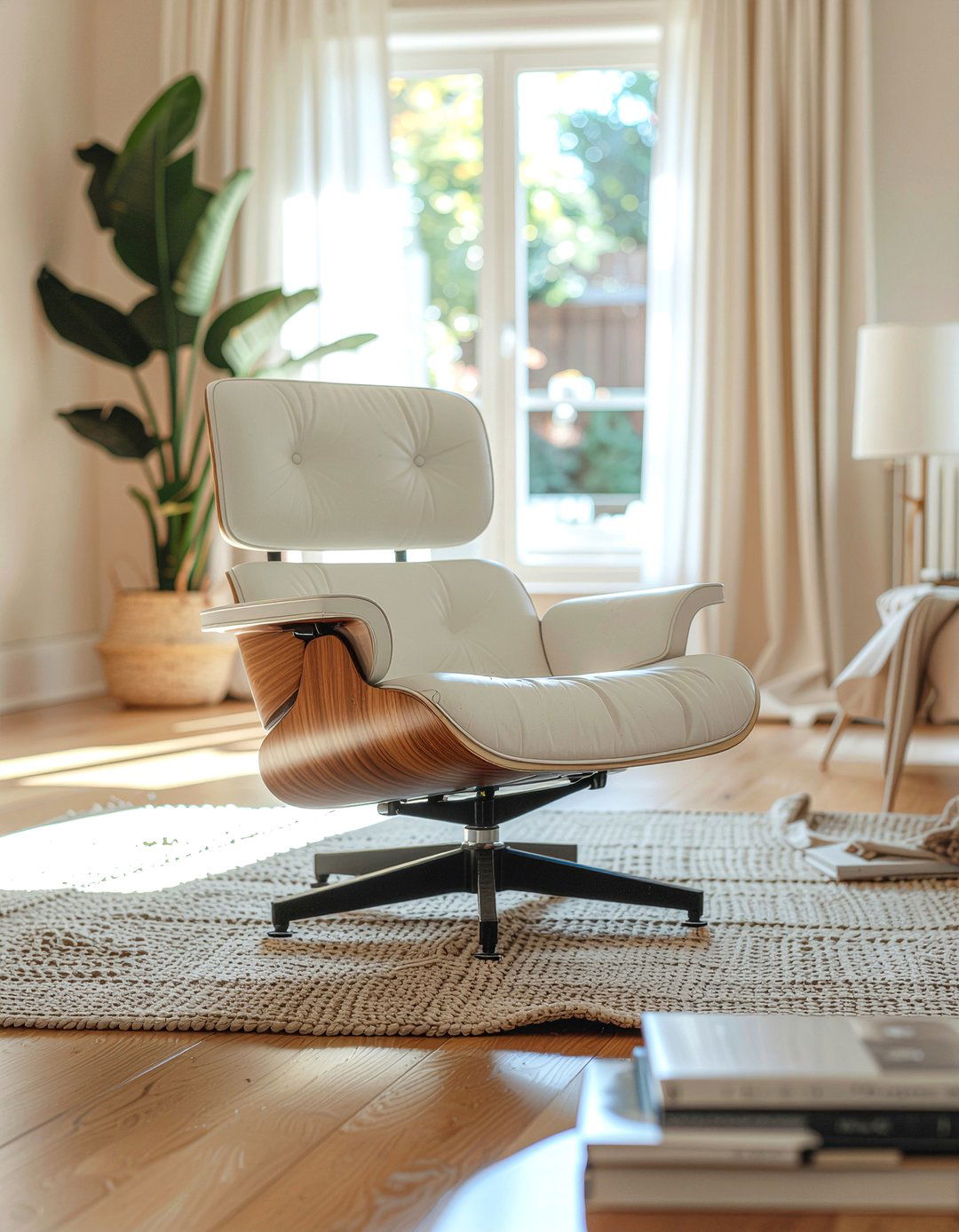 Eames chair neutral living room - 30 living room Eames chair ideas