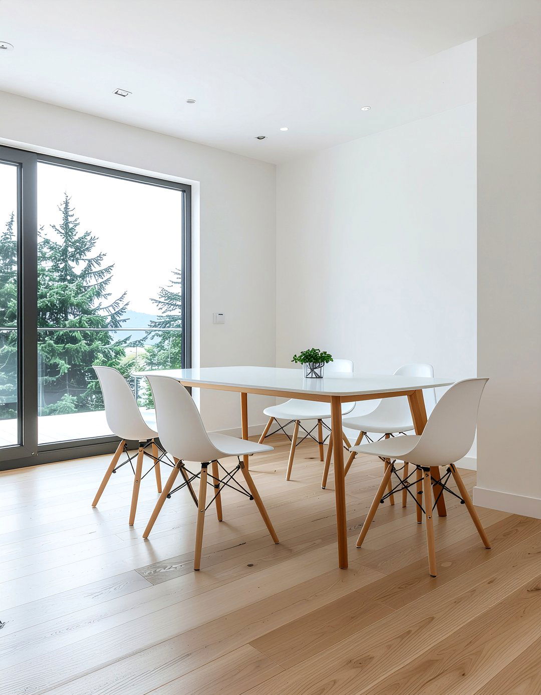Eames plywood chair in minimalist room - 30 Eames dining chair ideas