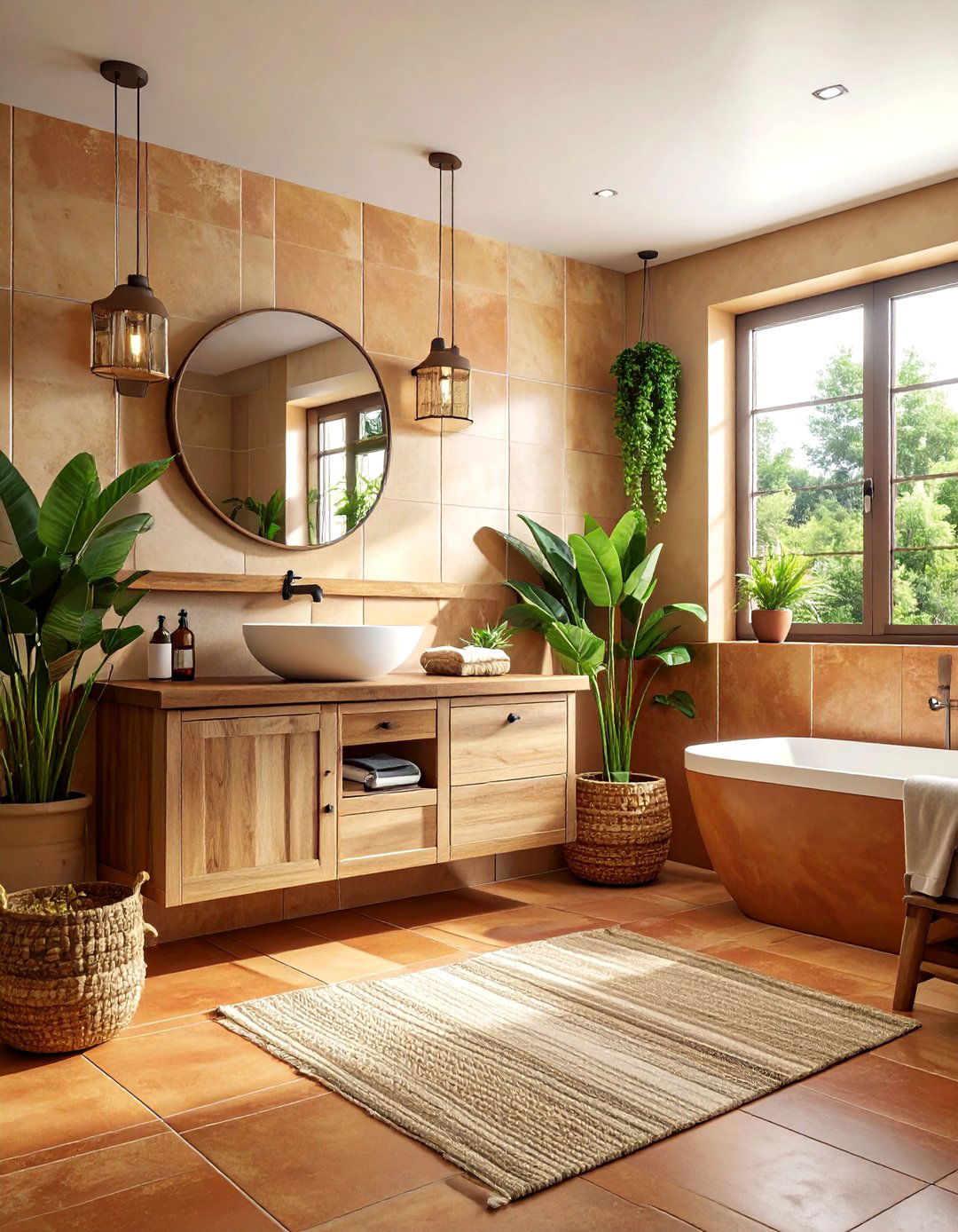 Earth Tone Bathroom - 30 neutral bathroom ideas