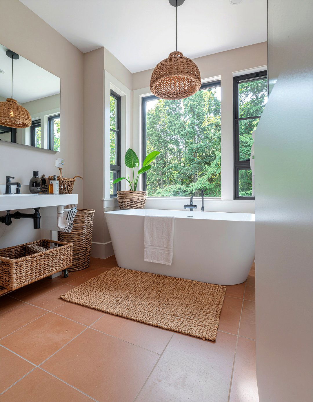 Earth Tone Bathroom - 30 bathroom decor ideas