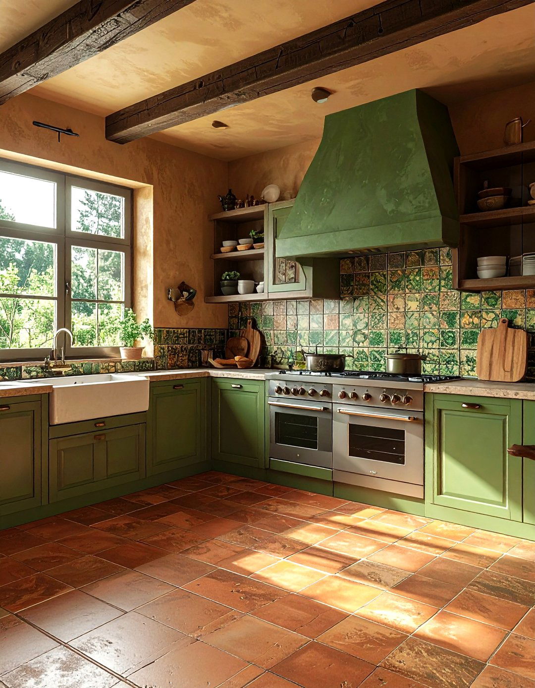 Earth Tone Cabin Kitchen - 30 rustic cabin kitchen ideas