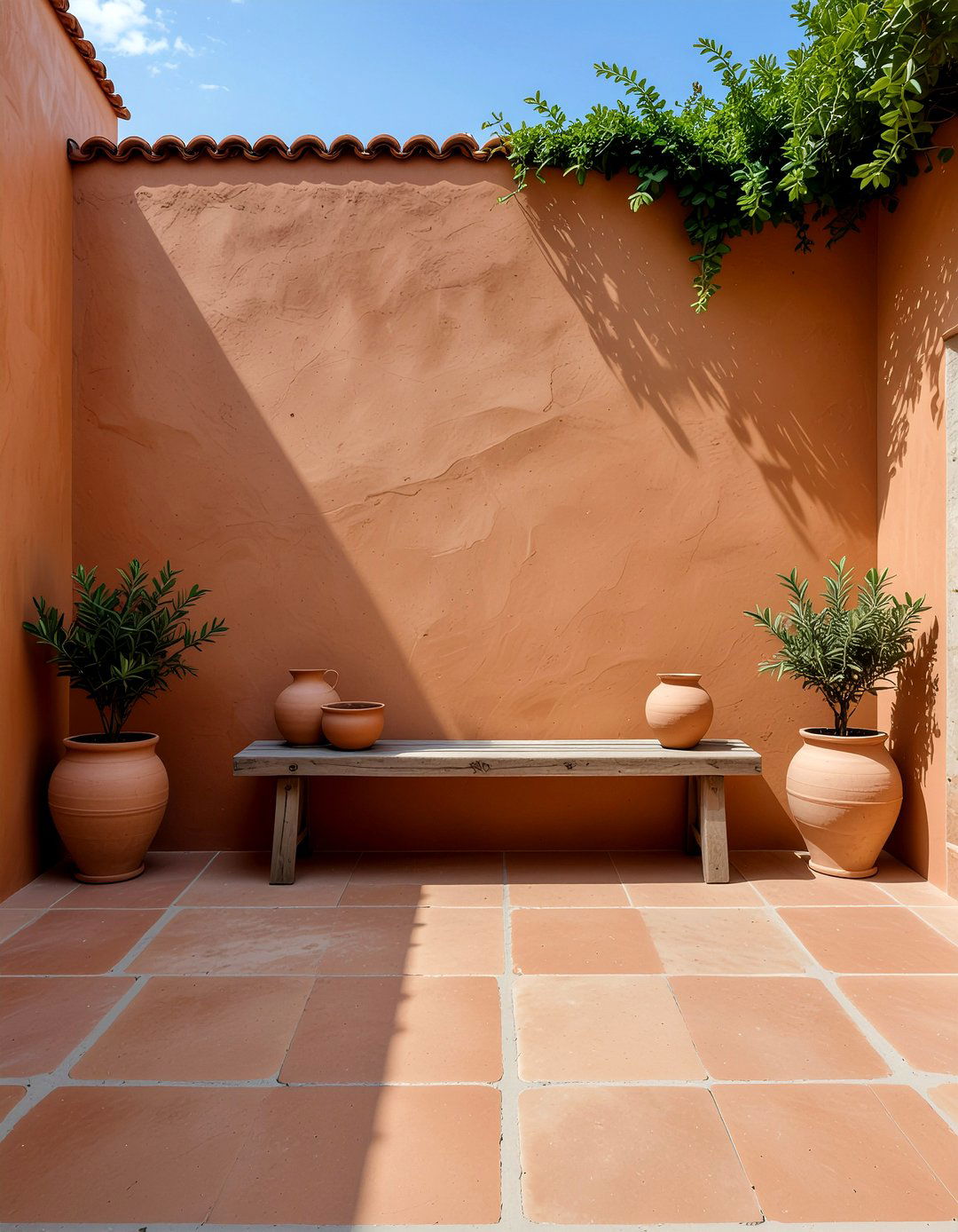 Earth Tone Clay Wall - 30 retreat living room ideas