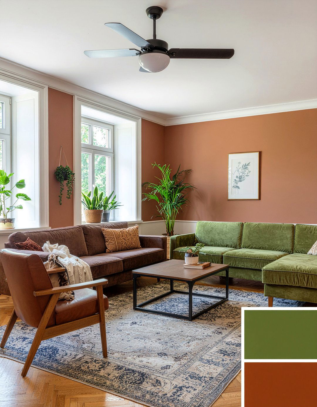 Earth Tone Color Palette - 30 retro living room ideas