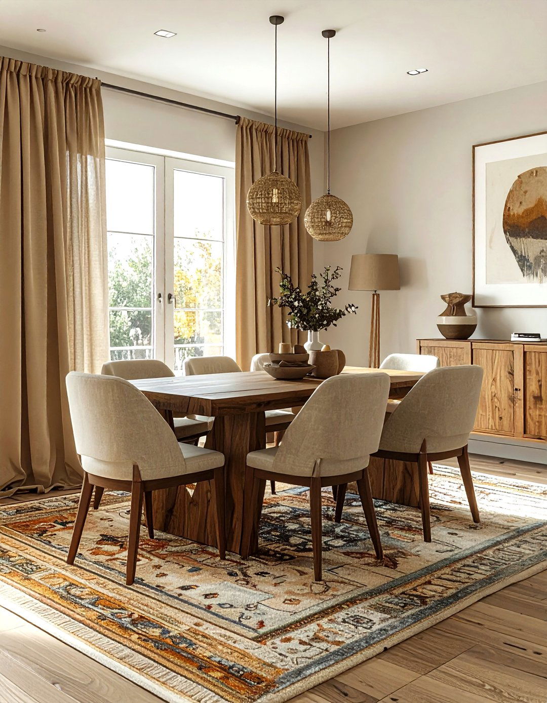 Earth Tone Dining Room - 30 Santa Fe dining room ideas