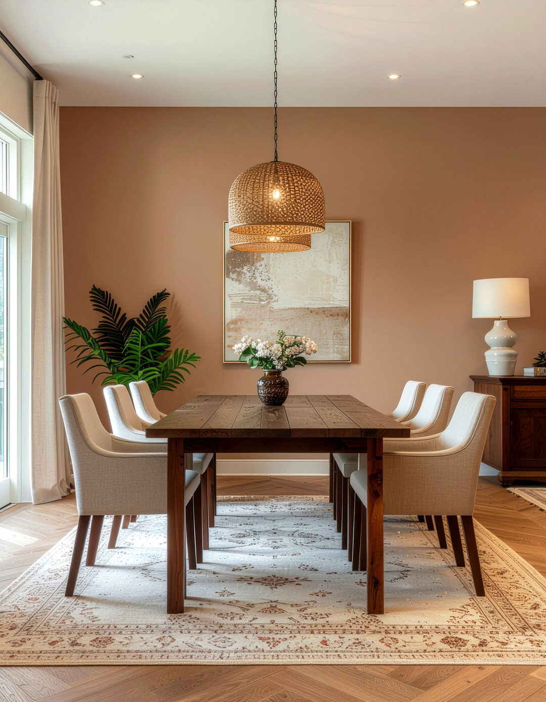 Earth Tone Dining Room - 30 healthy dining room ideas