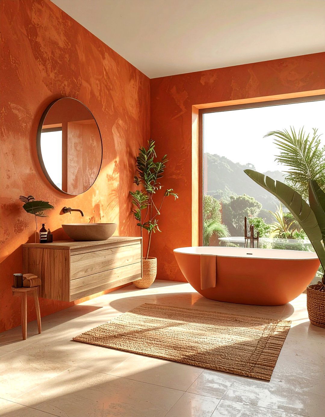 Earth Tone Paint - 30 Tuscan bathroom ideas