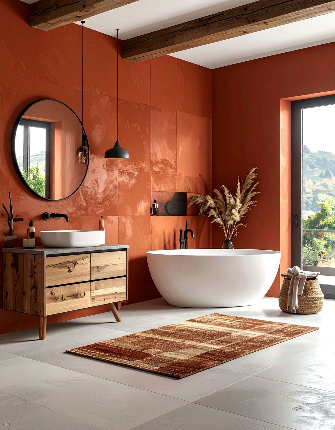 Earth Tone Paint - 30 bathroom warmth ideas