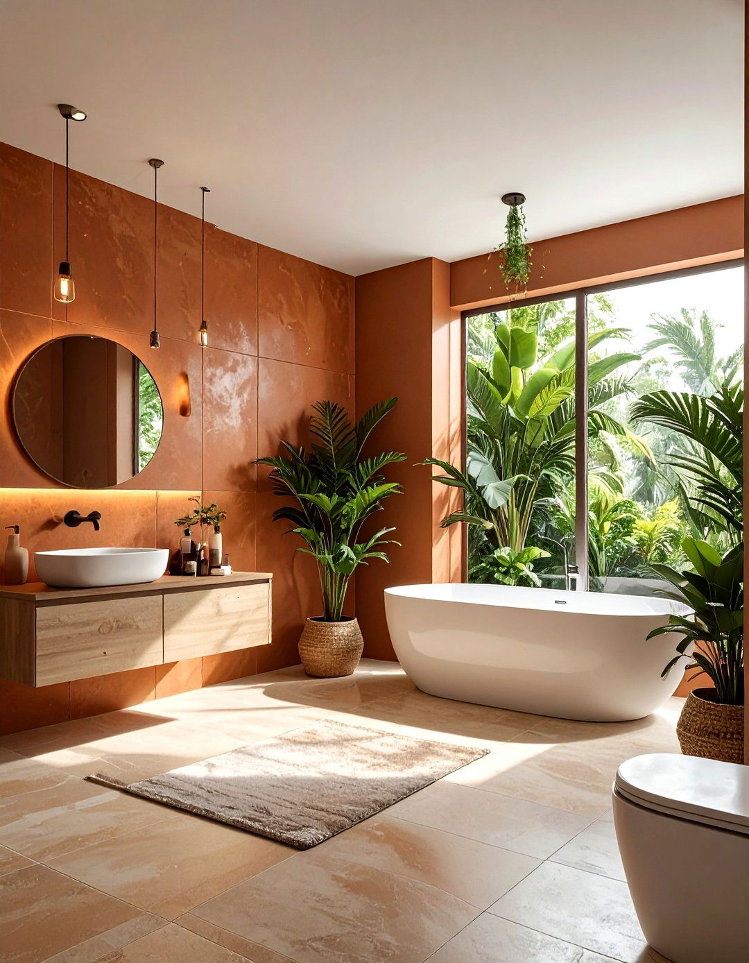 Earth Tone Porcelain Bathroom - 30 porcelain bathroom ideas