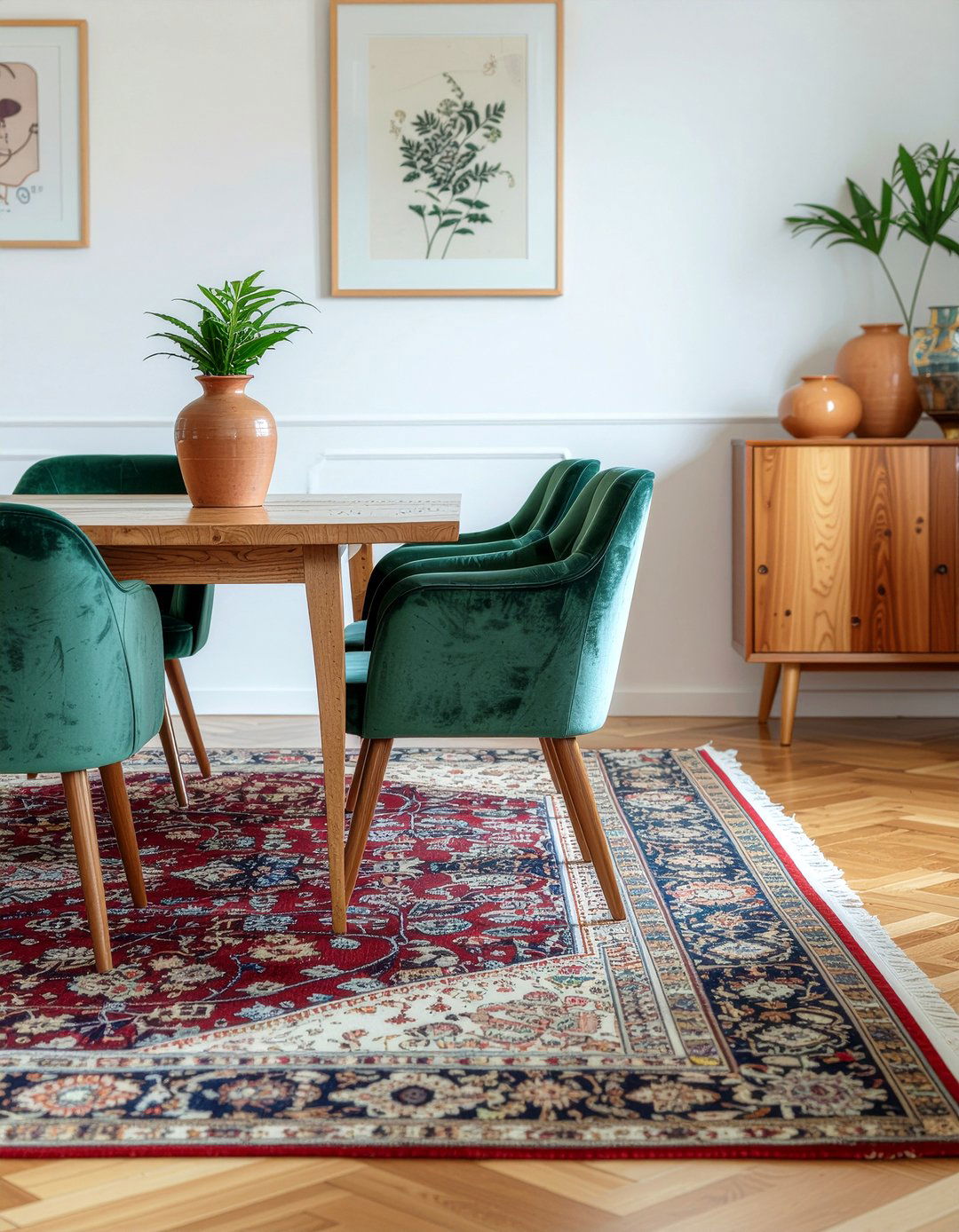 Earth Tone Rug - 30 Persian rug dining room ideas