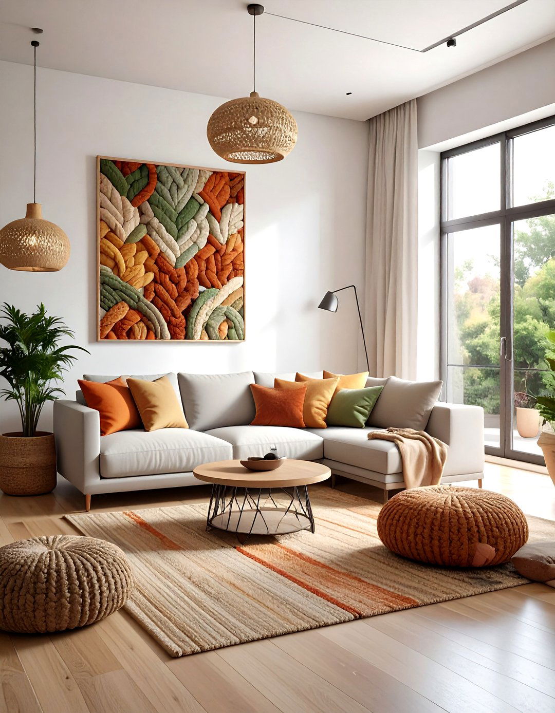 Earth Tone Woven Art - 30 woven wall hanging ideas