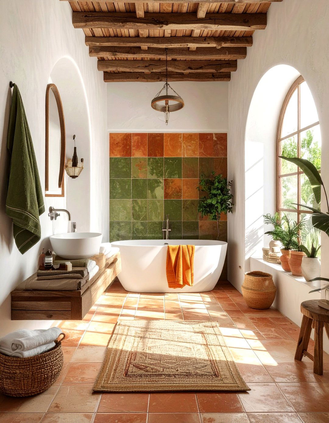 Earth tone bathroom - 30 Spanish bathroom ideas
