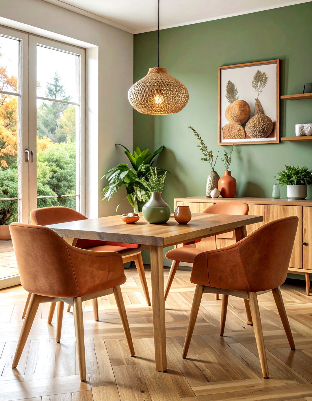 Earth tone dining set - 30 mismatched dining chair ideas