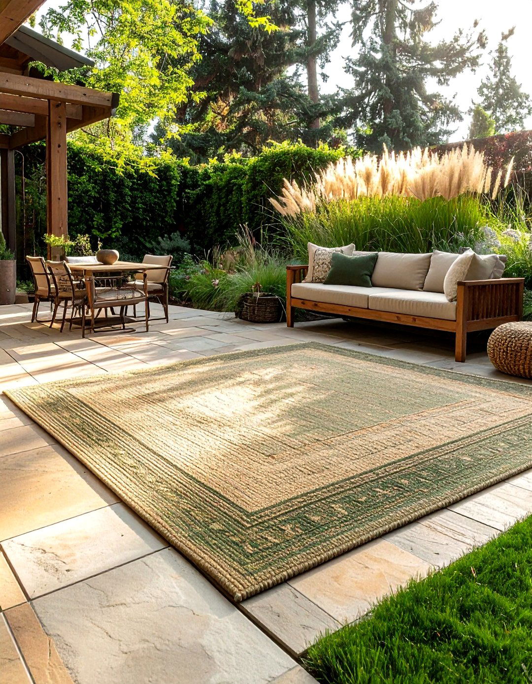 Earth tone outdoor rug - 30 outdoor rug ideas
