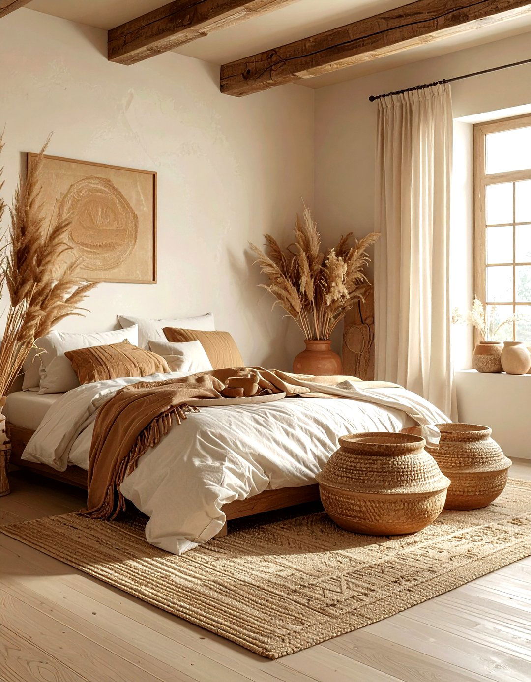 Earthy Beige Bedroom - 30 minimalist beige bedroom ideas