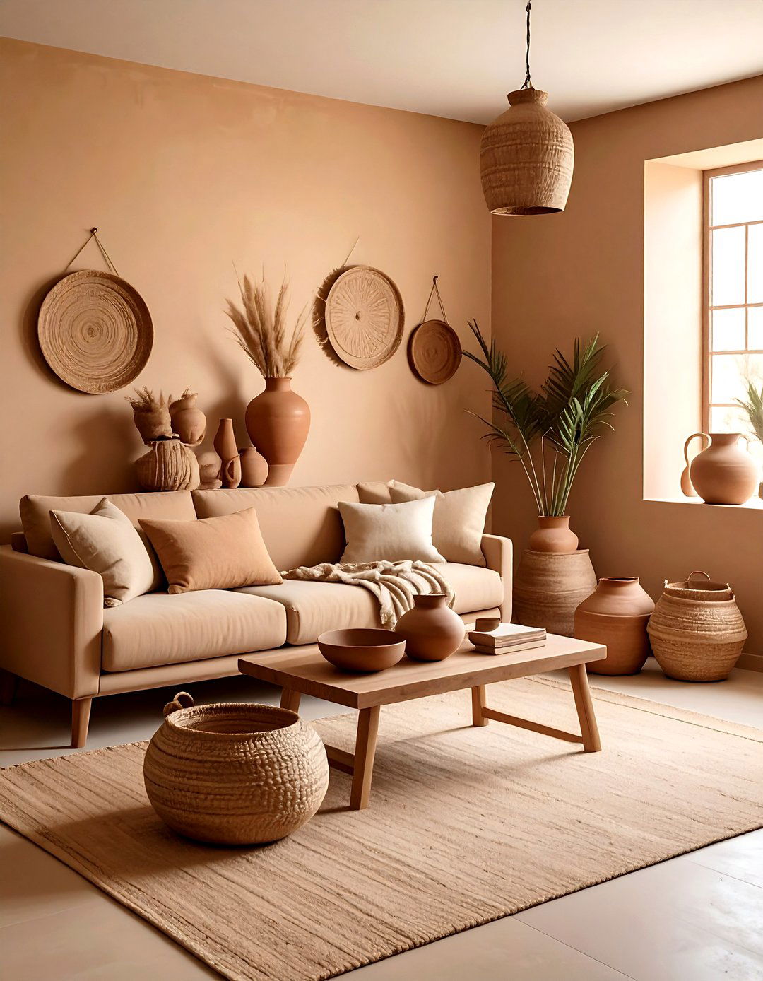 Earthy Beige Living Room - 30 minimalist beige living room ideas
