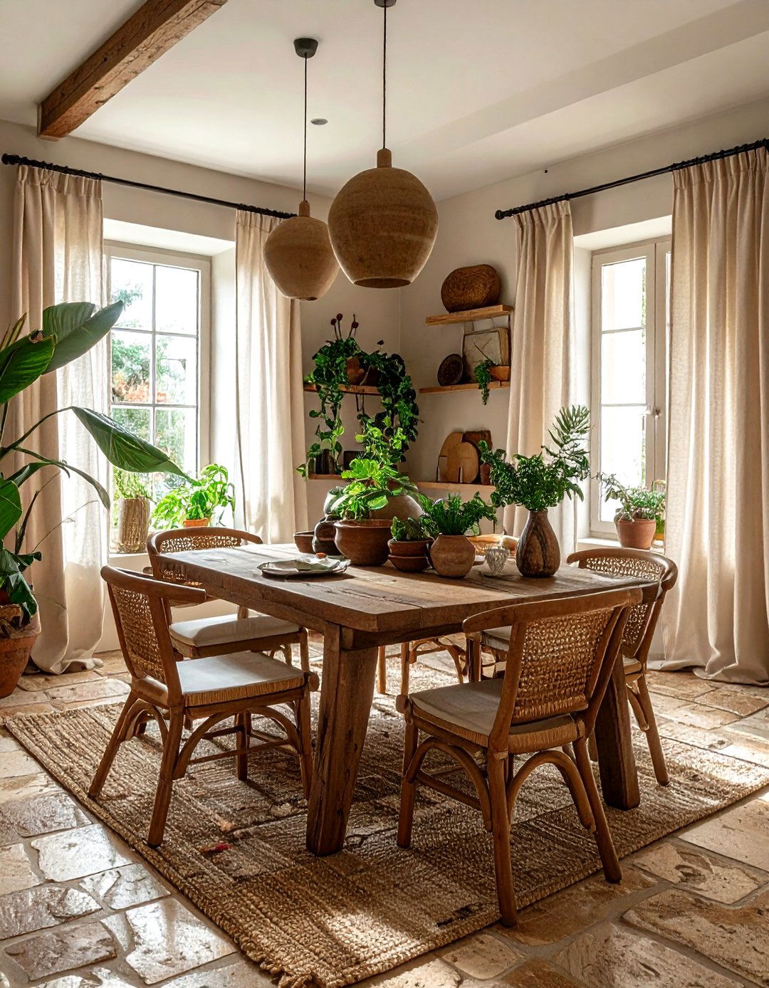 Earthy Brown Tones - 30 brown dining room ideas