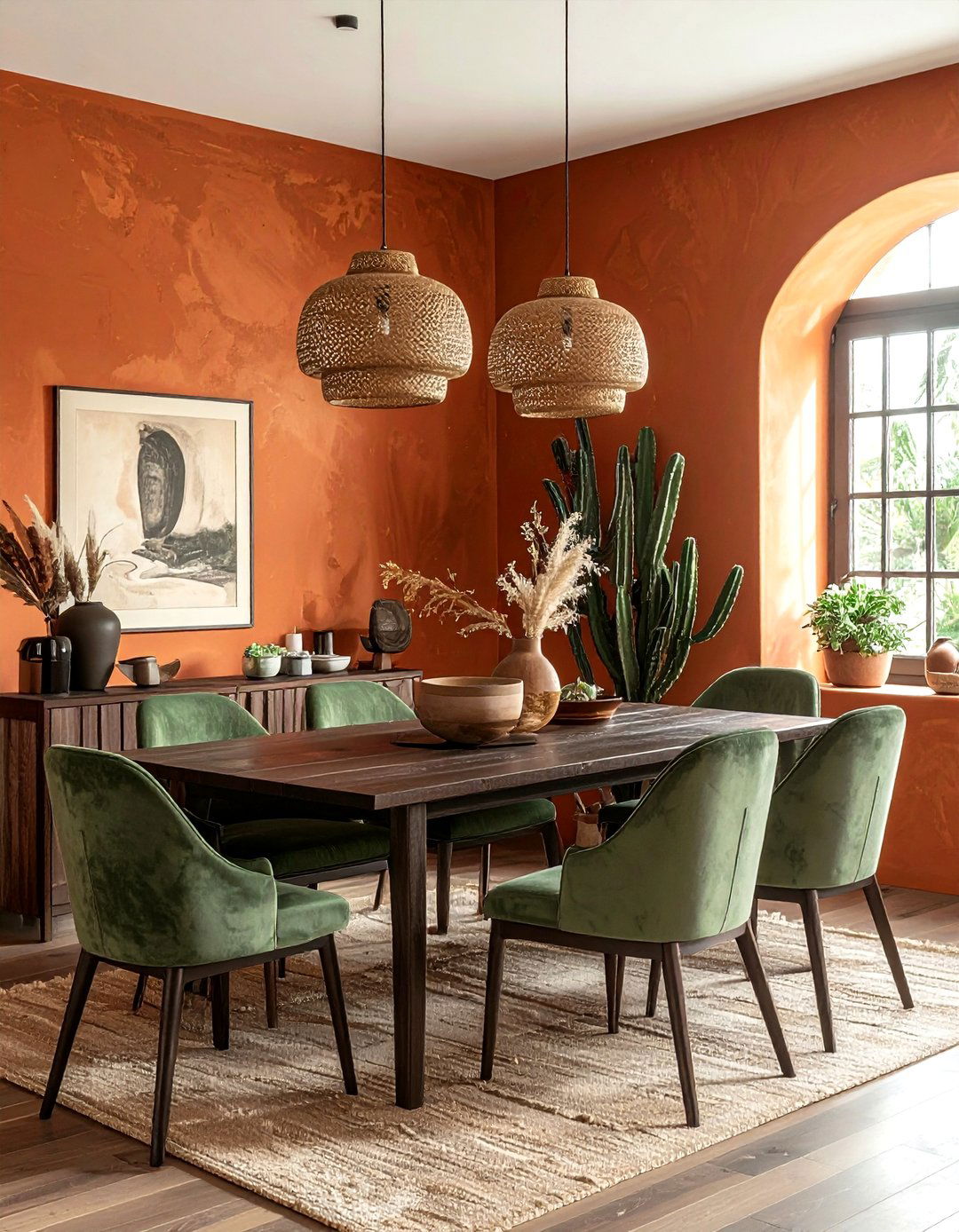 Earthy Color Palette - 30 boho dining room ideas