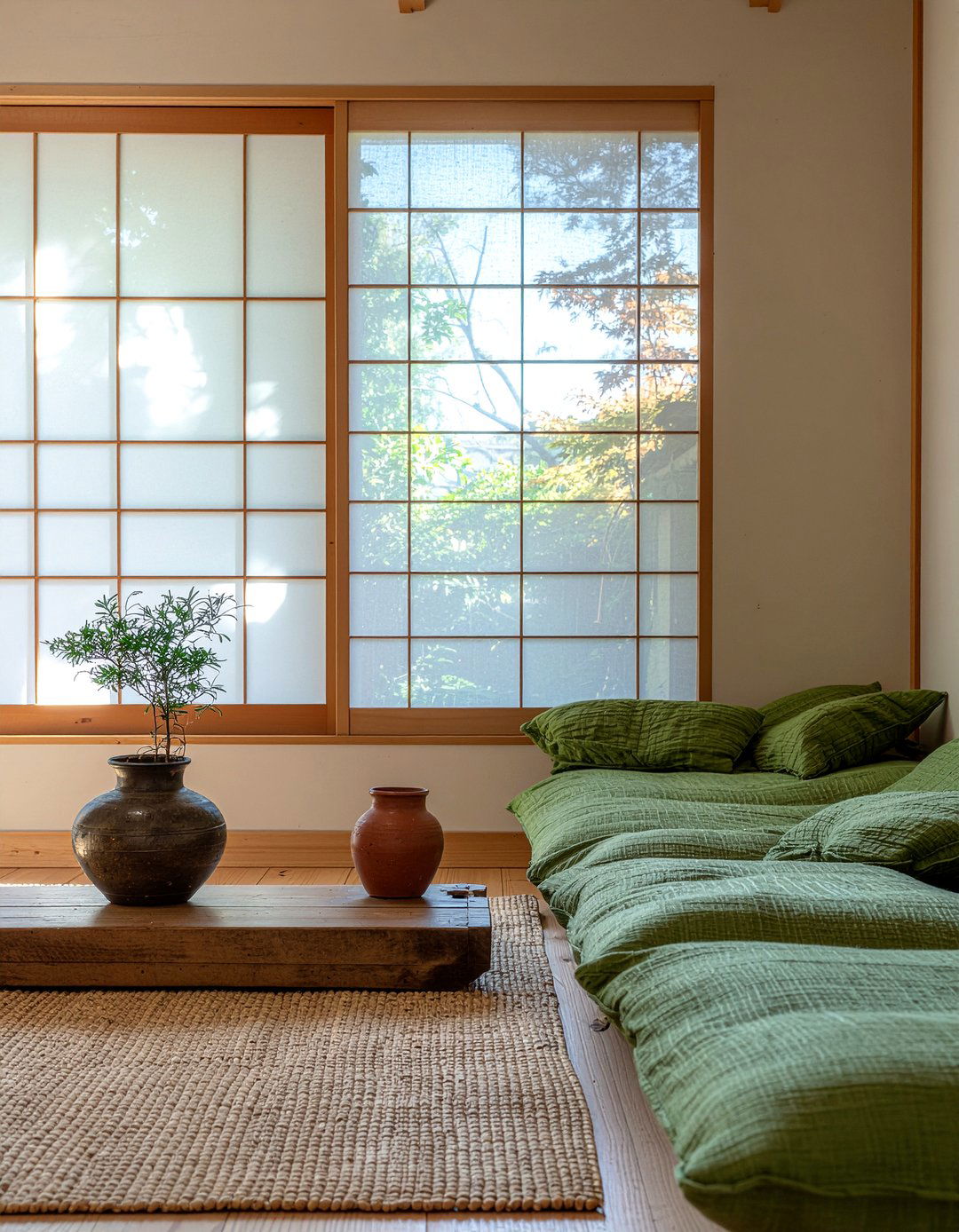 Earthy Color Scheme - 30 Japanese living room ideas