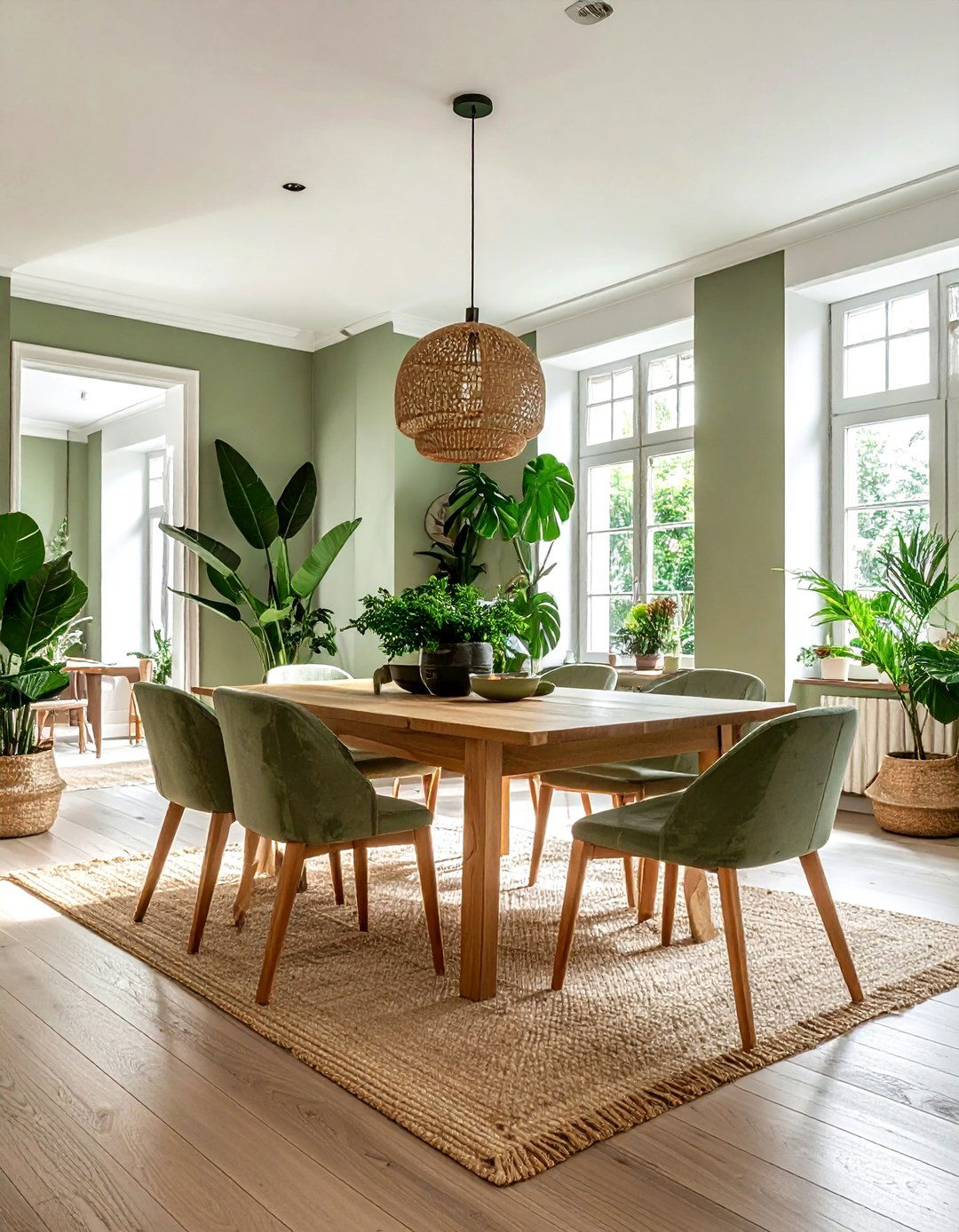 Earthy Dining Room - 30 rectangular dining room ideas