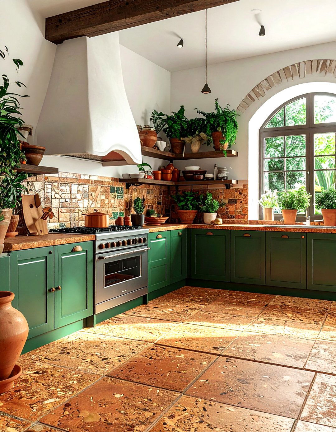 Earthy Kitchen Cork Floor - 30 cork floor kitchen ideas