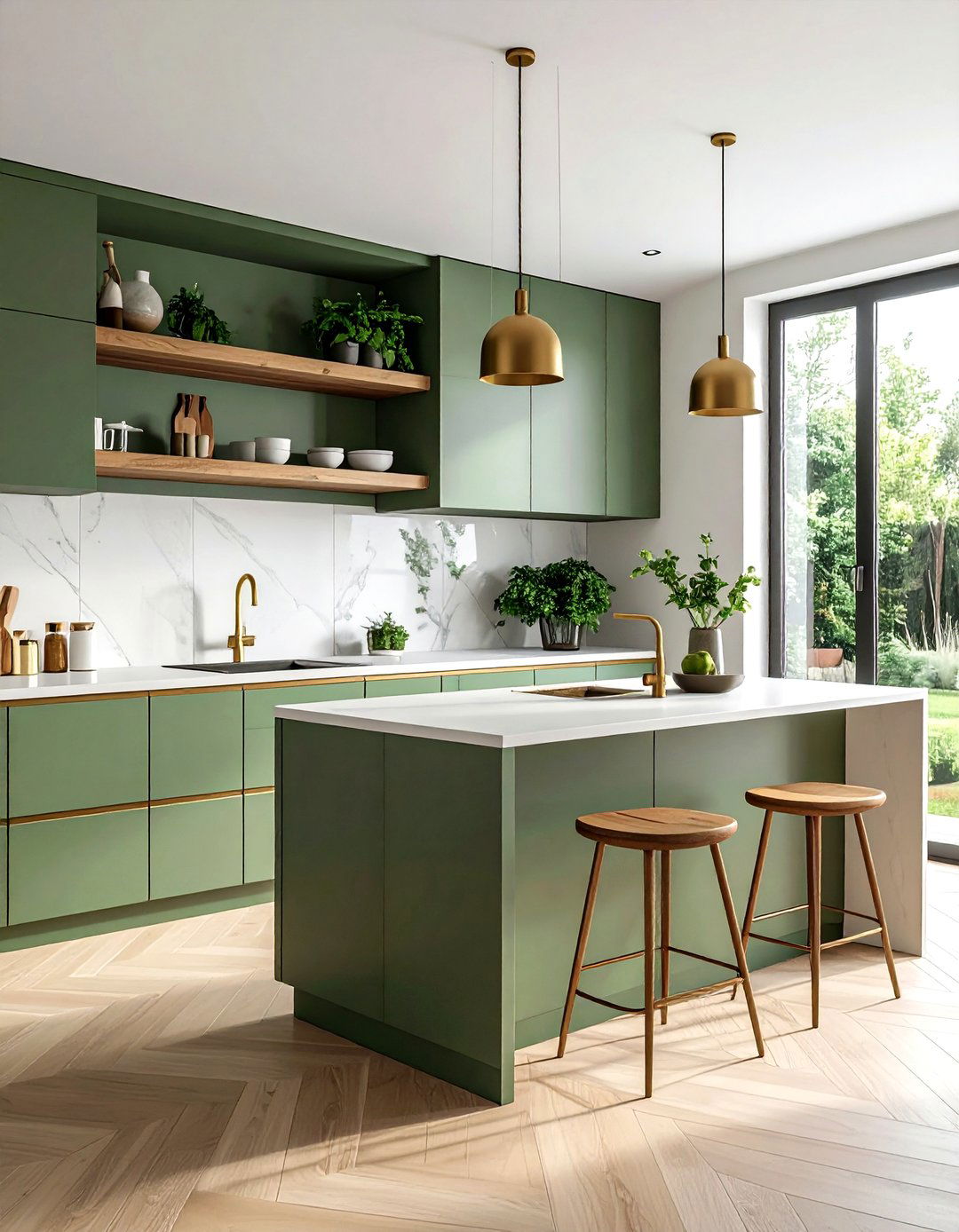 Earthy Paint Colors - 30 warm modern kitchen ideas