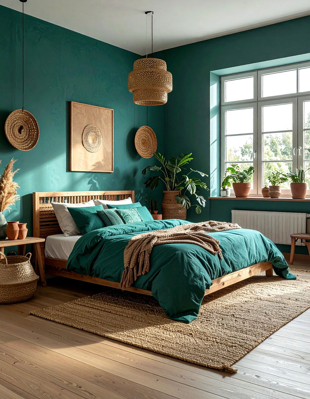 Earthy Teal Bedroom - 30 teal bedroom ideas