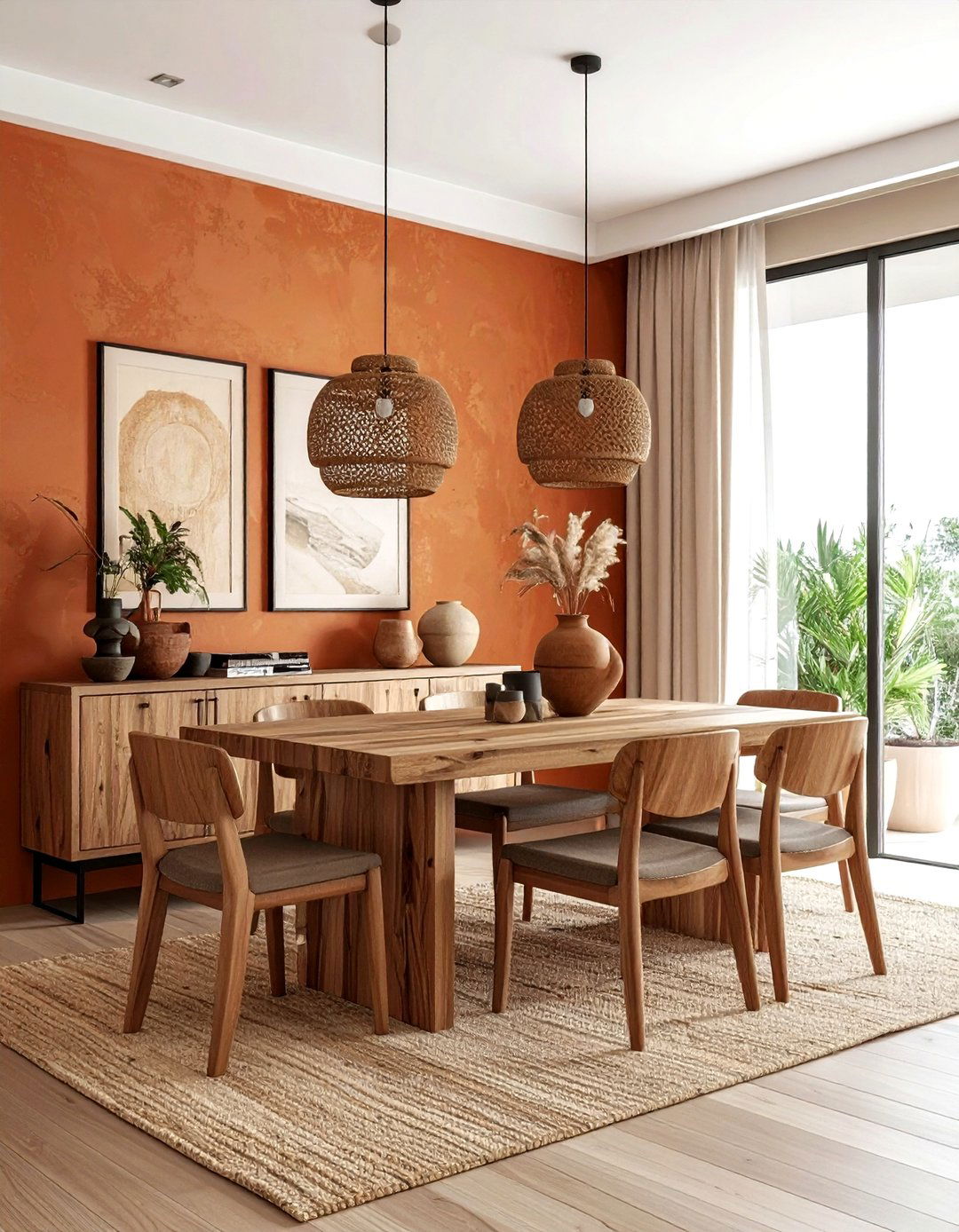 Earthy Terracotta Dining Room - 30 South African dining room ideas