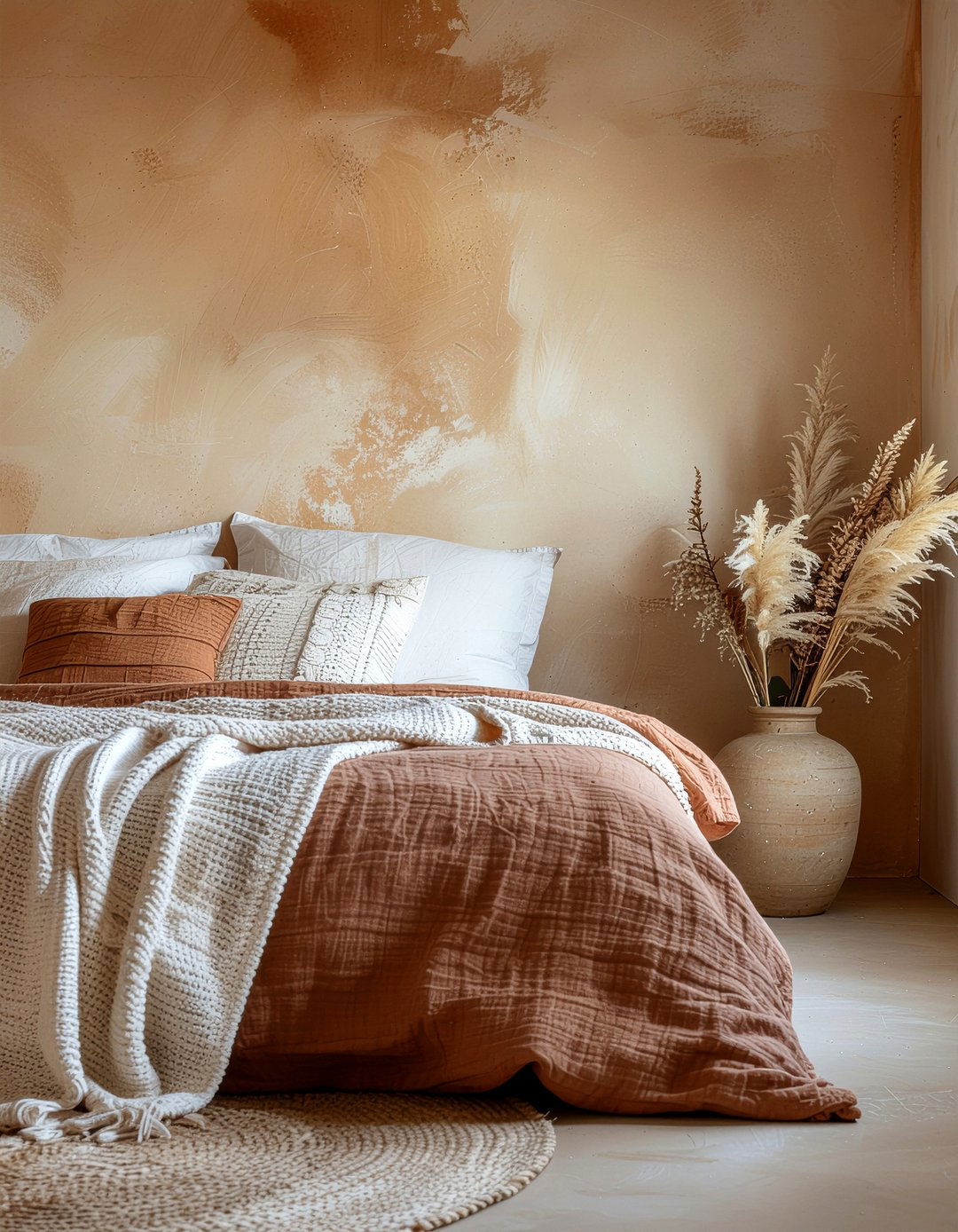 Earthy Terracotta Wallpaper - 30 bedroom minimalist wallpapers