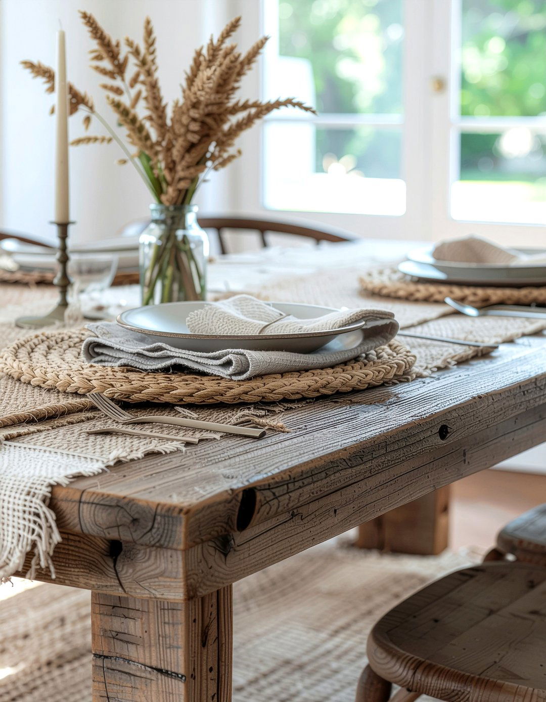 Earthy Texture Layer - 30 farmland dining room ideas