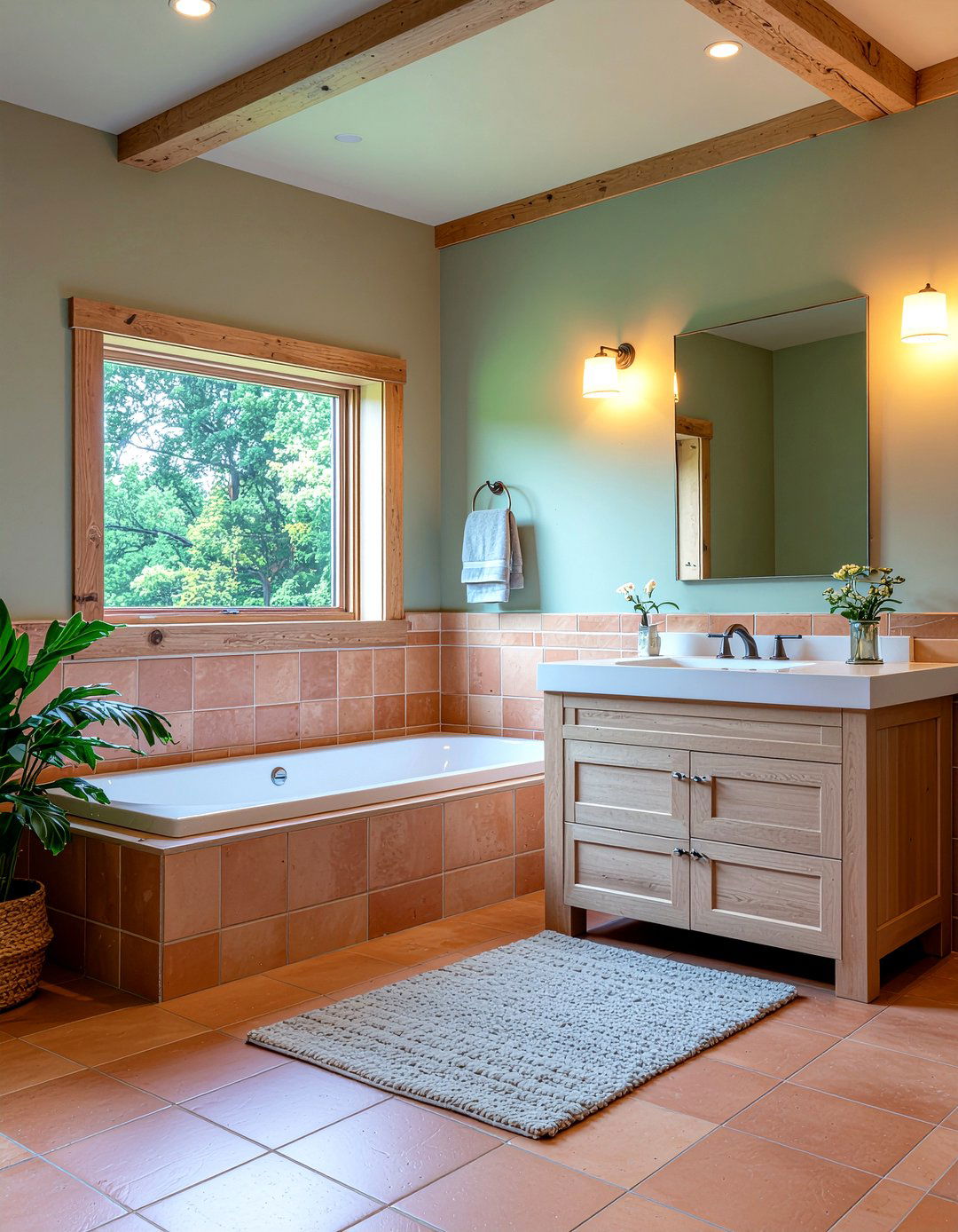 Earthy Tone Bathroom - 30 bathroom future trend ideas