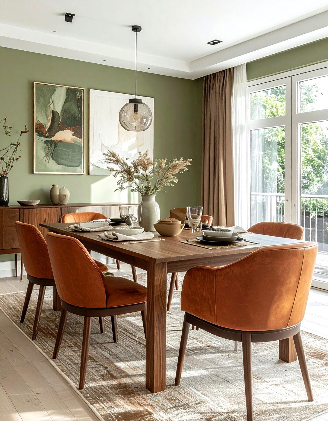 Earthy Tone Dining Room - 30 rectangular dining room ideas