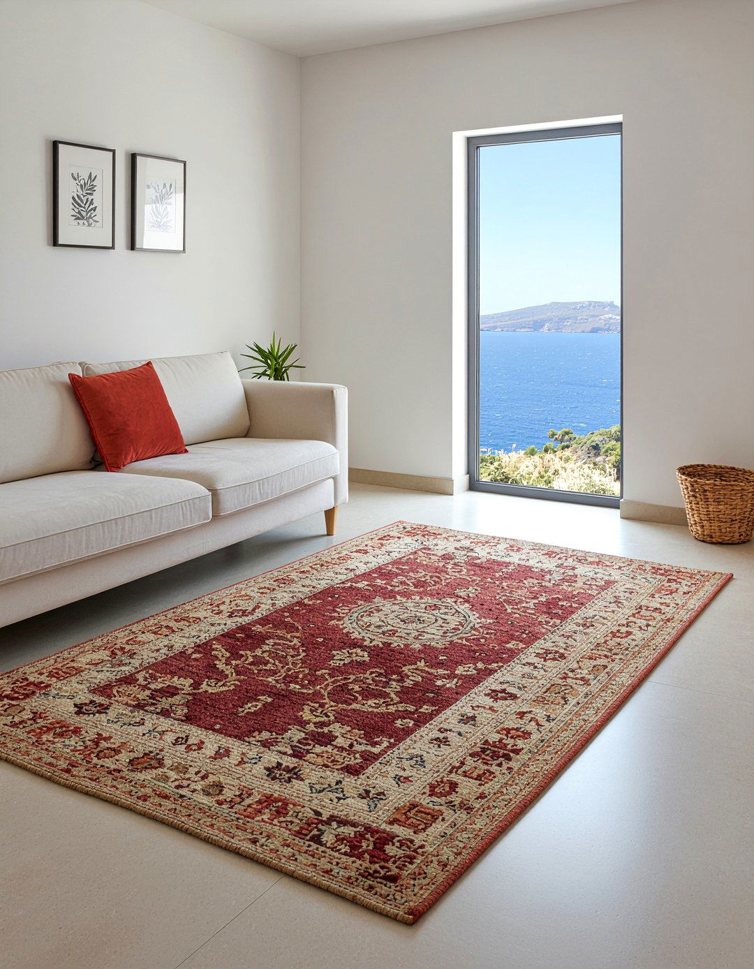 Earthy Tone Rug - 30 Greek living room ideas